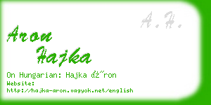 aron hajka business card